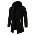thumbnail image 1 of Puawkoer Male Winter Fashion Sweater Plaid Trench Coat Mens Jacket Long Sleeve Thick Trench Coat for Men High Neck Soild Color Mens Winter Coat Check Sweater Cardigan Jac, 1 of 4