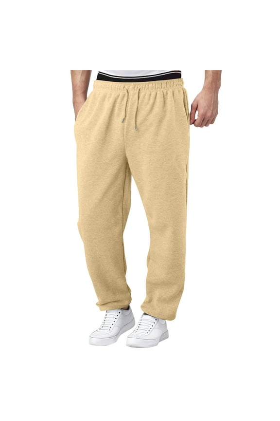 Mens Lined Sweatpants Tech Pants Wide Straight Leg Pants Plush Apparel Bottom Sweatpants Joggers Pants Outdoor Foam Workout High Waisted Yoga Purse Sleepe
