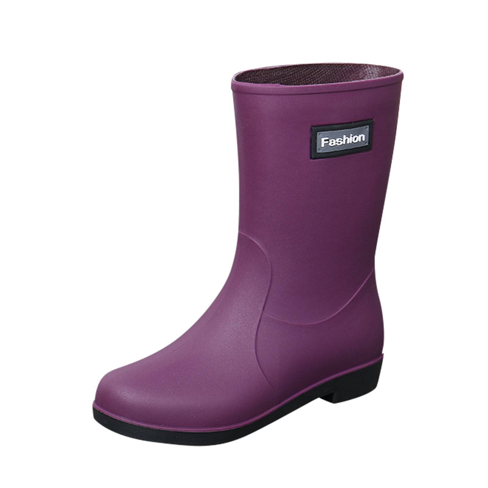 Capelli New York Women's Ankle Rain Boots - Waterproof Rubber, Matte Finish, Tassel Detail