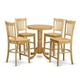 thumbnail image 1 of Pub Small Kitchen Table & 4 Counter Height Dining Chair, Oak, 1 of 1