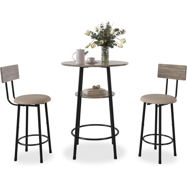 Pub Table and Chairs Set, Bar Table with Stools, Cafe Table and Chairs