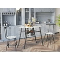 thumbnail image 1 of Pub Table Set, 3 pieces Modern Industrial Style Table Set and Chairs Dining Set, Kitchen Pub Dining Coffee Bar Table, Easy to Assemble, JA1089, 1 of 7