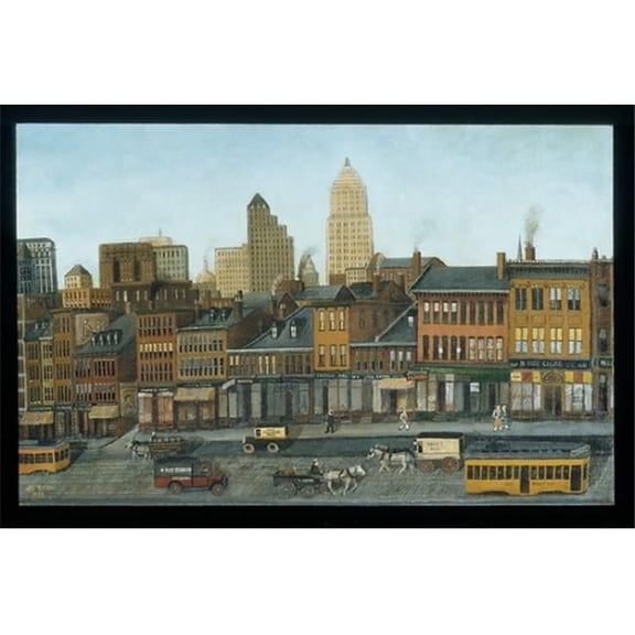 Public Domain Images MET19345 From My Studio Window Poster Print by John Kane, America West Calder Scotland 1860 - 1934 Pittsburg Pennsylvania, 18 x 24