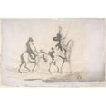 thumbnail image 1 of Public Domain Images MET333888 Don Quixote & Sancho Panza Poster Print by Honor Daumier, 18 x 24, 1 of 1