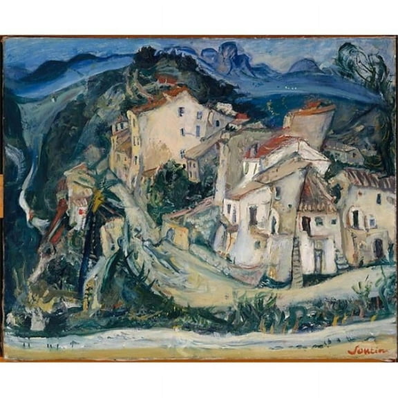 Public Domain Images MET486840 View of Cagnes Poster Print by Chaim Soutine, French, Born Lithuania Smilovitchi 1893 1943 Paris, 18 x 24