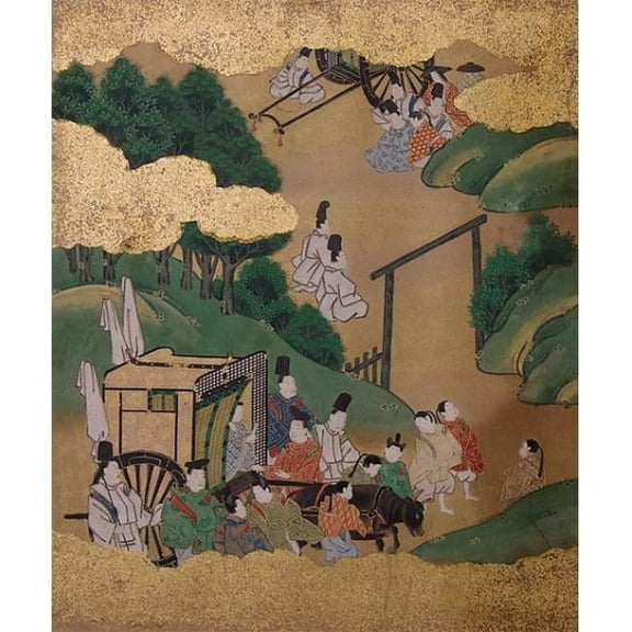 Public Domain Images MET78087 Twelve Scenes From The Tale of Genji Poster Print by Unidentified Artist, Sumiyoshi School, 18 x 24