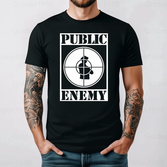 Public Enemy 80s 90s Hip Hop Group Music Fan Gift Graphic Tee,for men & women up to 5XL