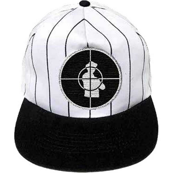Public Enemy Hat Solid Target Logo Adjustable Official Black & White