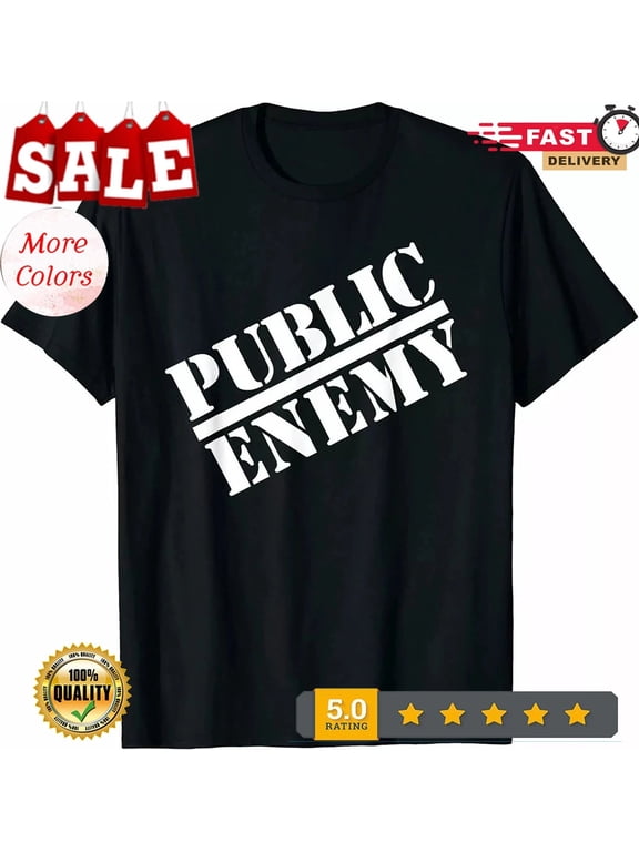 Public Enemy Big Logo Music Band Funny Tee Gift Apparel T-Shirt,S-5XL