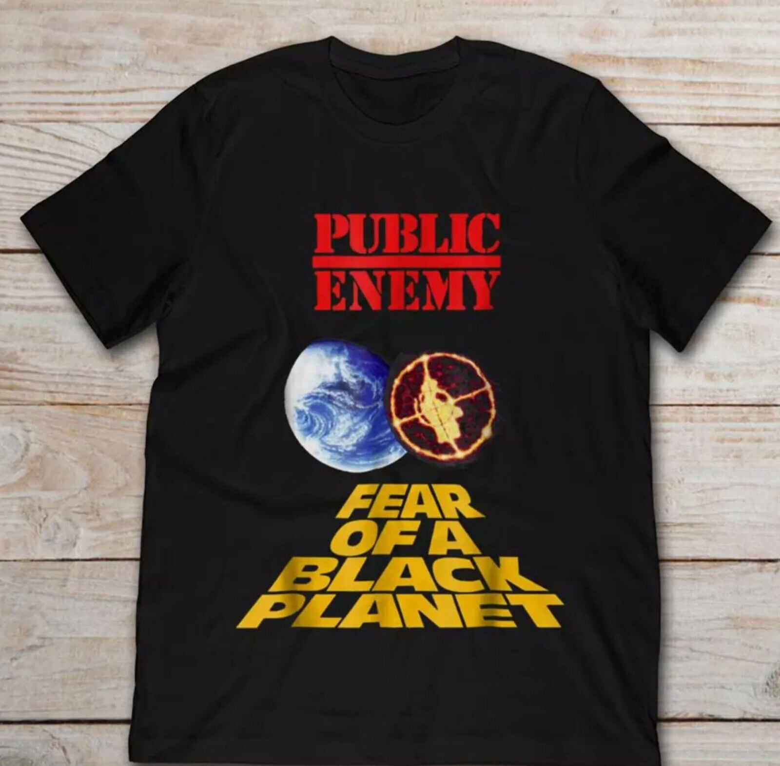 Public Enemy Fear Of A Black Planet T Shirt Black Size S M L