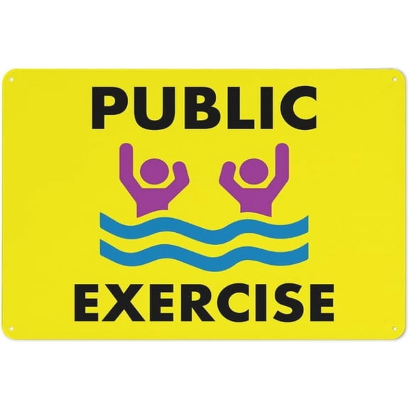 Public Exercise Outdoor Safe Sign - 8"x12", UV Protected, Weatherproof - Park, Trail, Gym, Community Center Alert