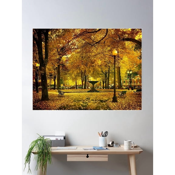 Public Garden Boston Ma Poster Wall Art Modern Wall Decor For Living Room Bedroom Art