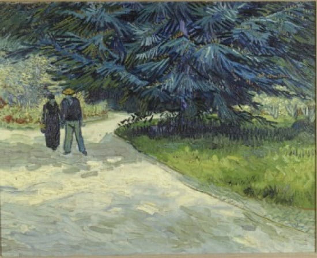 Public Garden with Couple and Blue Fir Tree 1888 Vincent van Gogh (1853-1890 Dutch) Oil on canvas Canvas Art - Vincent van Gogh (18 x 24)