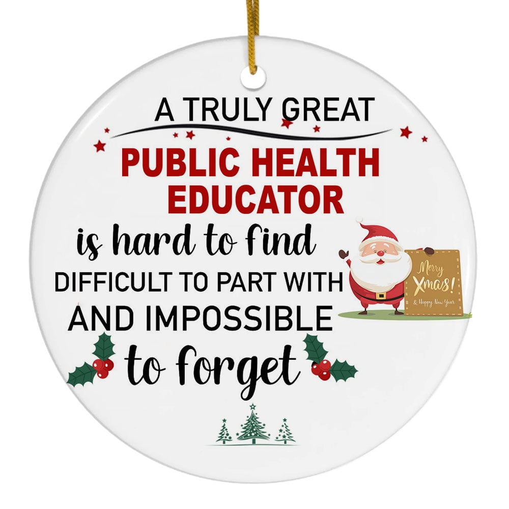 Public Health Educator Christmas Ornament, Job Appreciation Keepsake ...