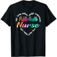 thumbnail image 1 of Public Health Nurse Heart Word Cloud Watercolor Rainbow T-Shirt, 1 of 4
