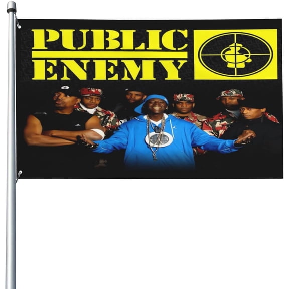 Public Hip Hop Enemy Flag 3x5 Ft Garden Yard House Flags Decorative Banner, Indoor Outdoor Party Home Decor, As Pic