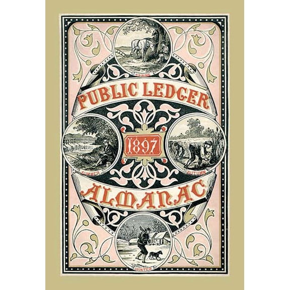 Public Ledger Almanac Fine art canvas print (20" x 30")