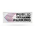 thumbnail image 1 of Public Monthly Parking Left Banner Sign 18 Inch x 48 Inch | 13 oz Vinyl with Metal Grommets | Heavy-Duty Single-Sided Outdoor Durable Printed High-Quality Weatherproof | Made in the USA, 1 of 6