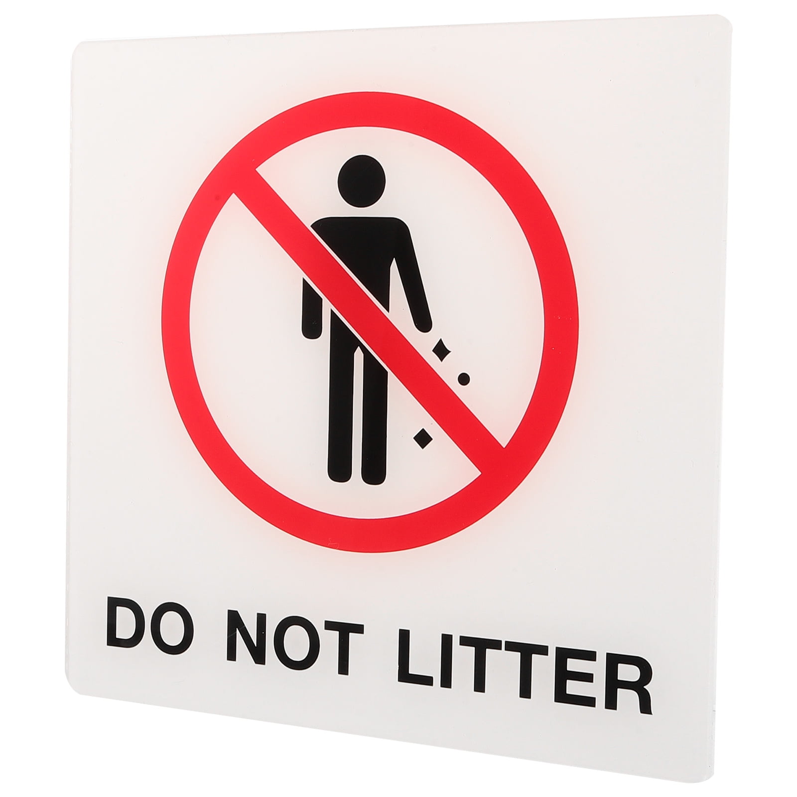 Public No Litter Sign Warm Reminder Acrylic Wall No Litter Sign Do Not