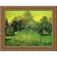 thumbnail image 1 of Public Park with Weeping Willow The Poet s Garden I 24x20 Gold Ornate Wood Framed Canvas Art by Vincent van Gogh, 1 of 2