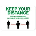 thumbnail image 1 of Public Safety Sign - Keep Your Distance Social Distance In Public Places | Peel And Stick Wall Graphic | Protect Your Business, Municipality, Home & Colleagues | Made in the USA, 1 of 5
