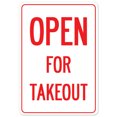 thumbnail image 1 of Public Safety Sign - Open For Takeout | Peel And Stick Wall Graphic | Protect Your Business, Municipality, Home & Colleagues | Made in the USA, 1 of 5