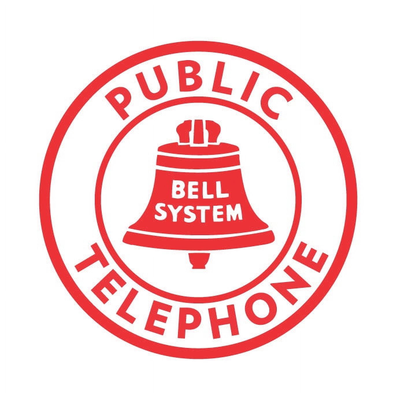 Public Telephone Bell System Vinyl Sticker - Small - Red - Walmart.com