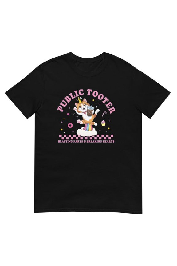 Public Tooter Funny Humor Graphic Casual Wear Short Sleeve Tee,for men and women up to 5XL