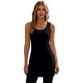 thumbnail image 1 of Public Womens Oversized Longline Tank Tops Causal Sleeveless Solid Tunic T Shirts Summer Loose Fit Crew Neck Tops Black XXXXL, 1 of 4
