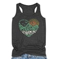thumbnail image 1 of Public Womens Plus Size Racerback Tank Tops Trendy Sleeveless Crew Neck T Shirts Summer Loose Floral Printed Tunic Tops Dark Gray XXL, 1 of 2
