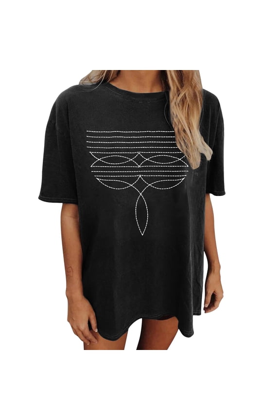 Public Womens Plus Size Short Sleeve Graphic Tees Causal Skeleton Printed Drop Shoulders T-Shirts Summer Crew Neck Loose Fit Tops Shirts Black S