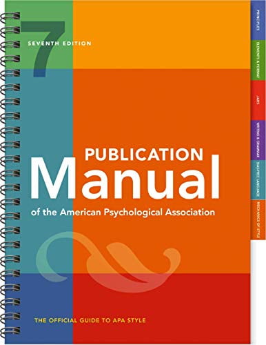 Pre-Owned Publication Manual (Official) 7th Edition of the American Psychological Association (Spiral-bound) 1433832178 9781433832178