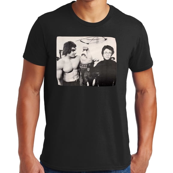 PubliciTeeZ Lou Ferrigno and Bill Bixby backstage Photo T-Shirt Big and Tall Too