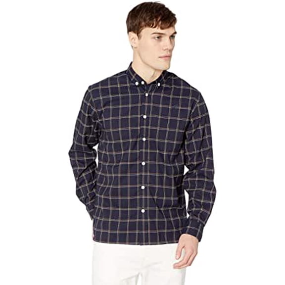 Publish Men's Olin Button Up Shirt, Navy, X-Large