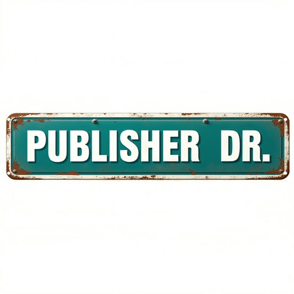 Publisher Dr. Tin Signs 16*4 Inches "Publisher Dr" Office, Bedroom, Garage Decor Unique Wall Decor, Outdoor Sign, Mens Wall Decor