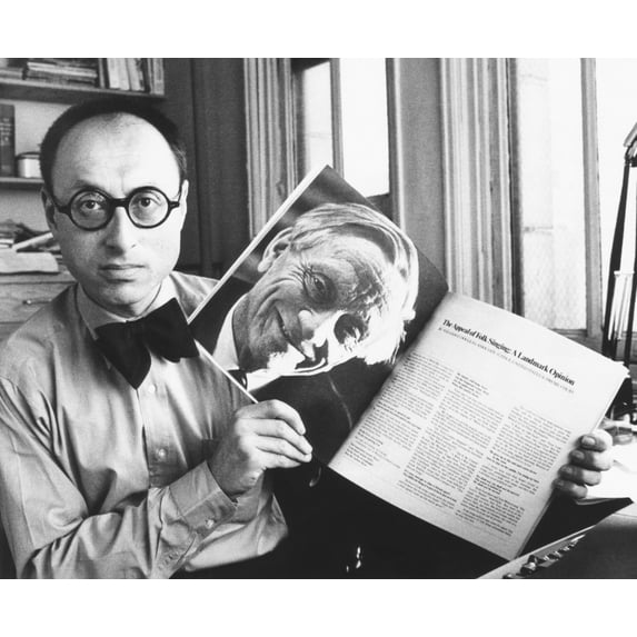Publisher Ralph Ginzburg Displays A Copy Of His Controversial Magazine History (36 x 24)