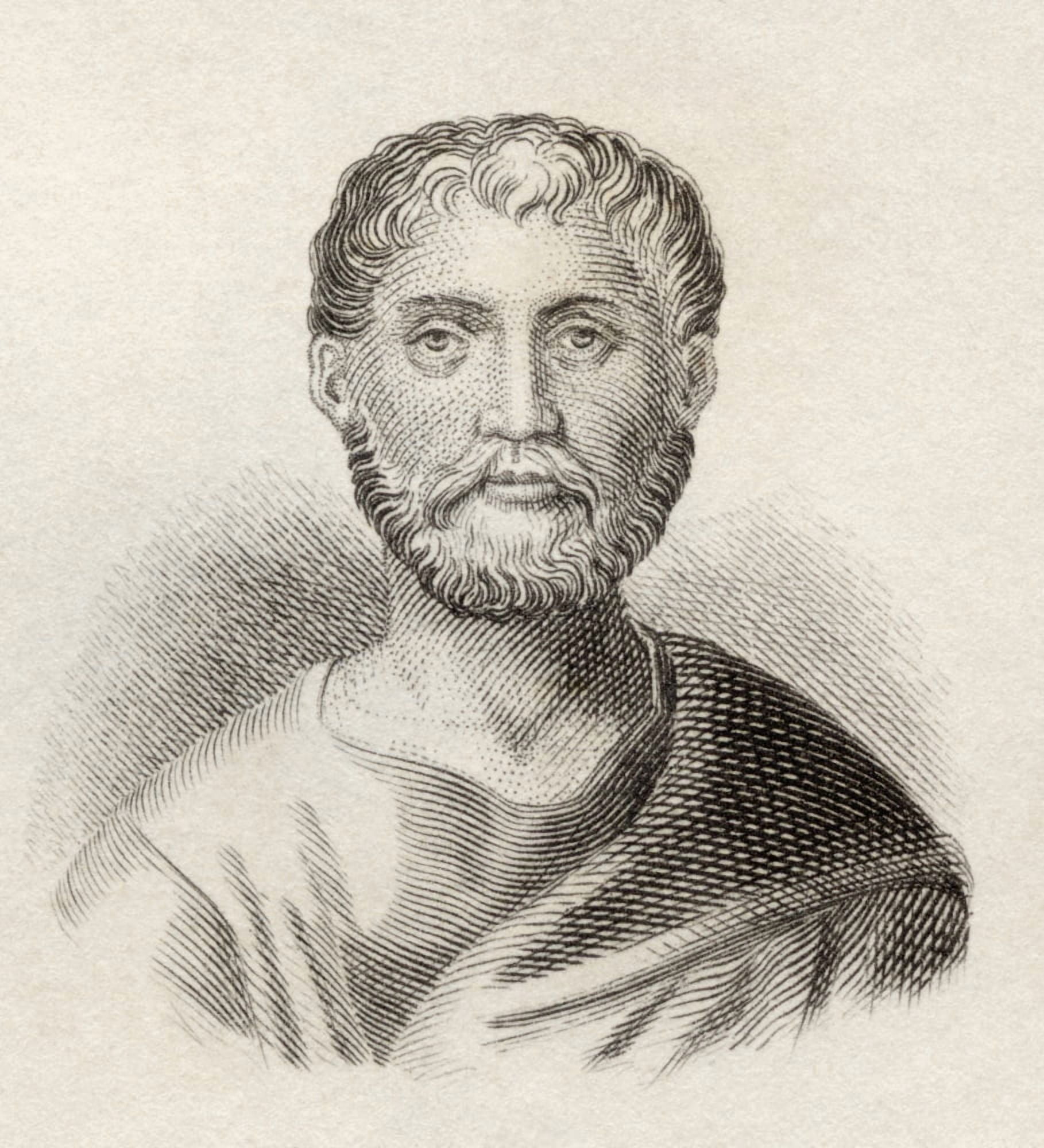 Publius Terentius Afer C 195185 To 159 Bc Ancient Roman Playwright Known In English As Terence From Crabbs Historical Dictionary Published 1825 Canvas Art - Ken Welsh  Design Pics (28 x 30)