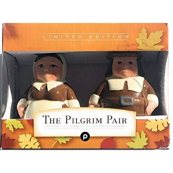 Publix The Pilgrim Pair, Encore Edition, Animated Salt & Pepper Shakers Set From The Publix Television Commercial. Thanksgiving Pair Of Collectable Characters Food_Shaker