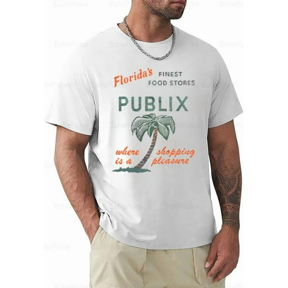 Publix Super Market Vintage Retro Where Shopping Is A Pleasure Unisex T-Shirt, for men & women, up to size 5XL
