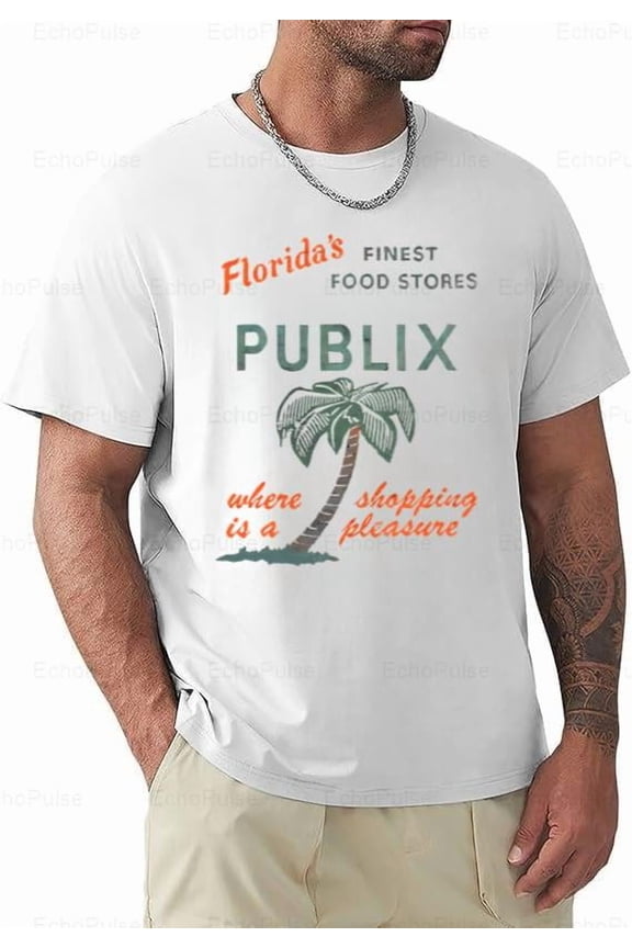 Publix Super Market Vintage Retro Where Shopping Is A Pleasure Unisex T-Shirt, for men & women, up to size 5XL