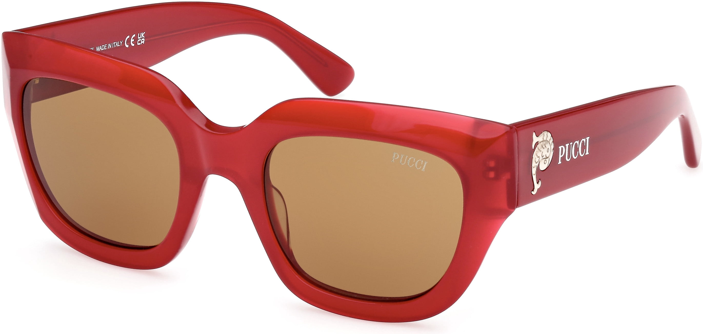 Pucci Sunnies Amazon.com: Pucci EP0059 54J RED HAVANA 50/25/ WOMAN  main image 4