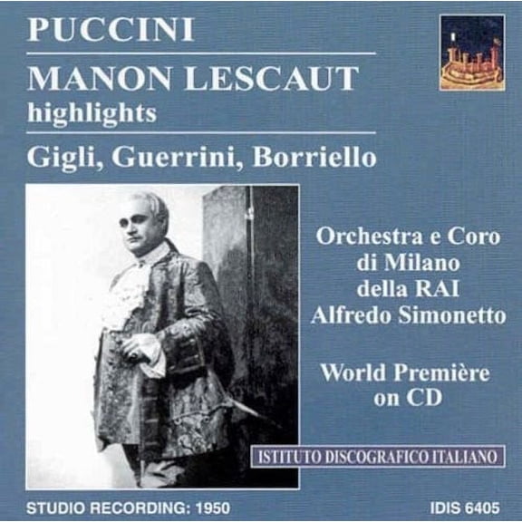 Puccini / Borriello / Gigli / Guerrini - Manon Lescaut - Music & Performance - CD