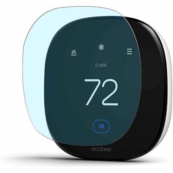 Puccy 3 Pack Anti Blue Light Screen Protector, compatible with ecobee New Smart Thermostat Enhanced TPU Film Guard  Not Tempered Glass Protectors 