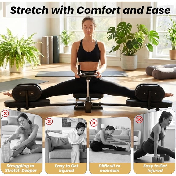 Puches Heavy Duty Flexibility Trainer Leg Extension Stretching Machine, 330LBS Stable & Durable Gym Leg Equipment for Home Gym Workouts Exercise