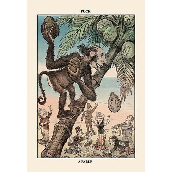 Puck Magazine: A Fable-Fine Art Canvas Print (20" x 30")