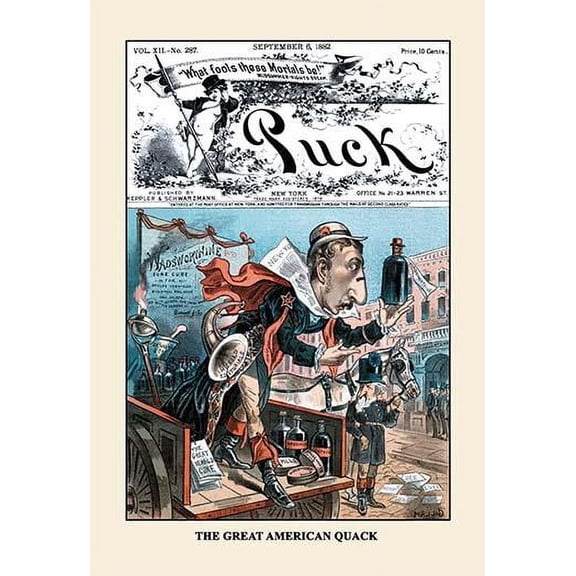 Puck Magazine: The Great American Quack-Fine Art Canvas Print (20" x 30")