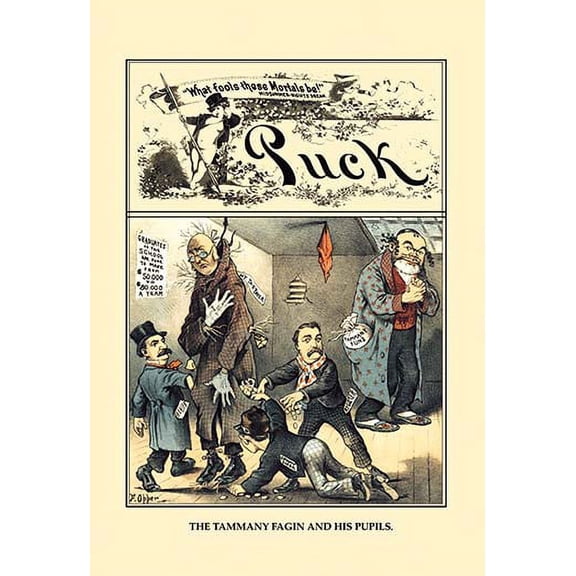 Puck Magazine: The Tammany Fagin and His Pupils Fine art canvas print (20" x 30")