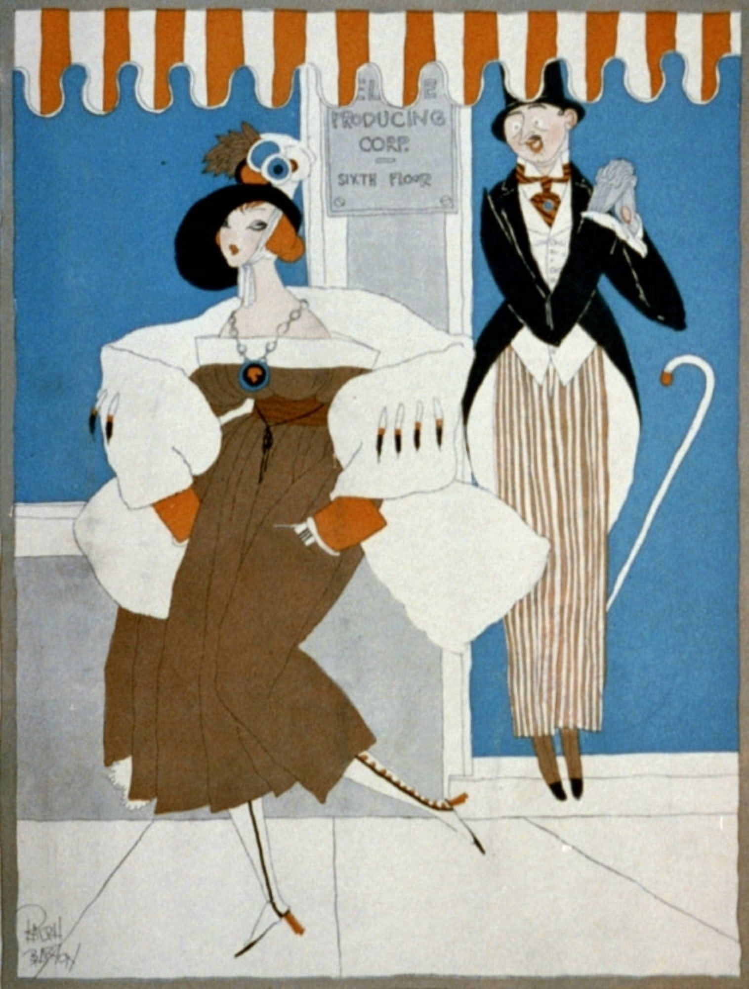 Puck October 1916 Magazine Cover Canvas Art - Ralph Barton (18 x 24)