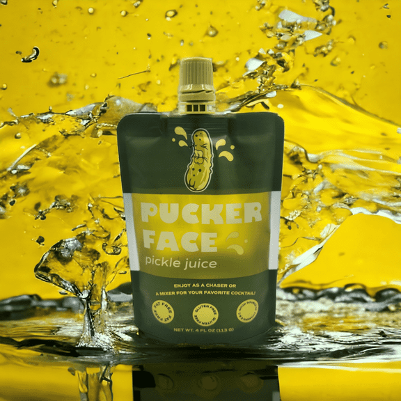 Puckerface Original Flavor Pickle Juice, 10 Count Caddie