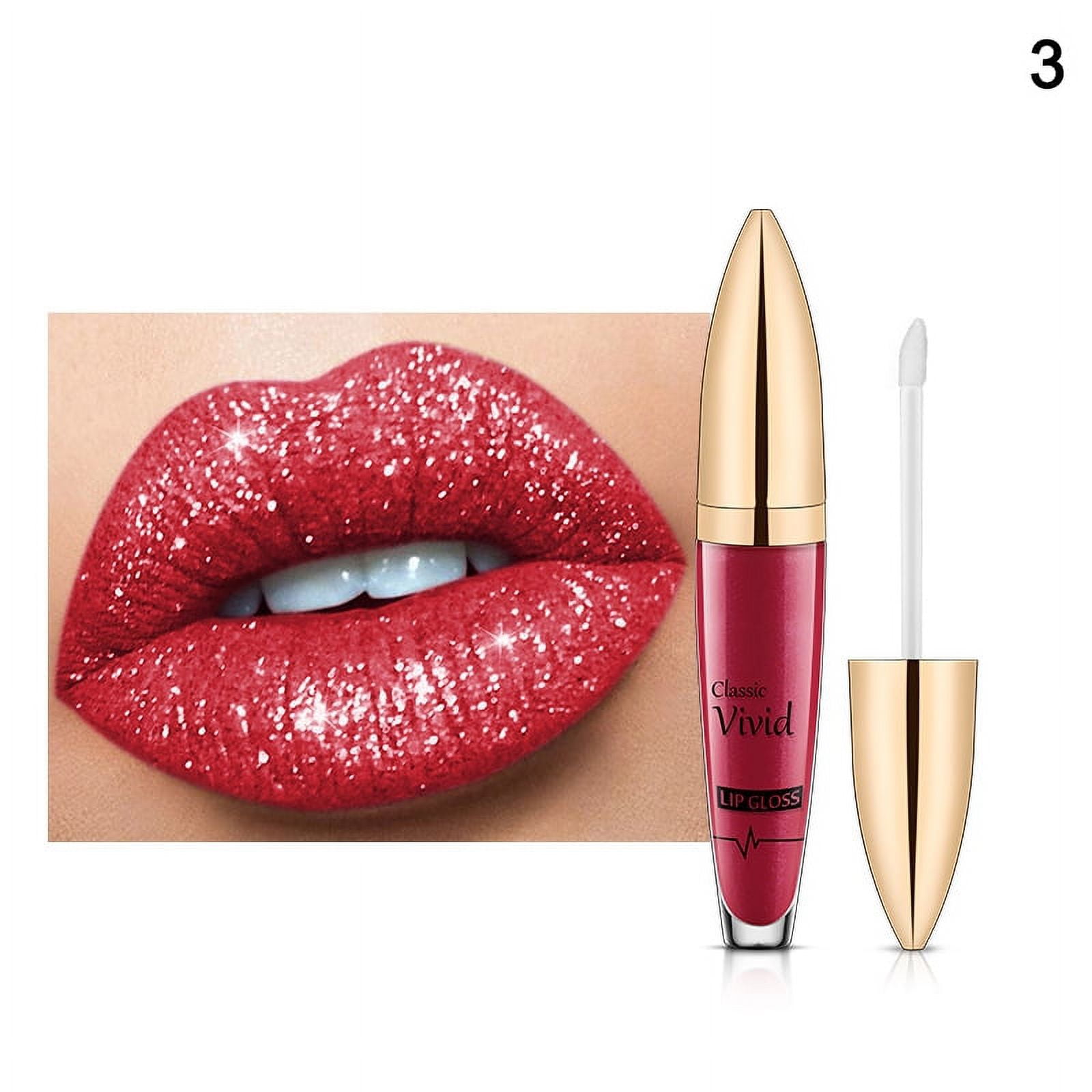 10 Pieces Pearl Glitter Lip Gloss Wholesale Cosmetics Glossy Lipgloss  Pigment Vegan Packaging Gold Private Label No Brand